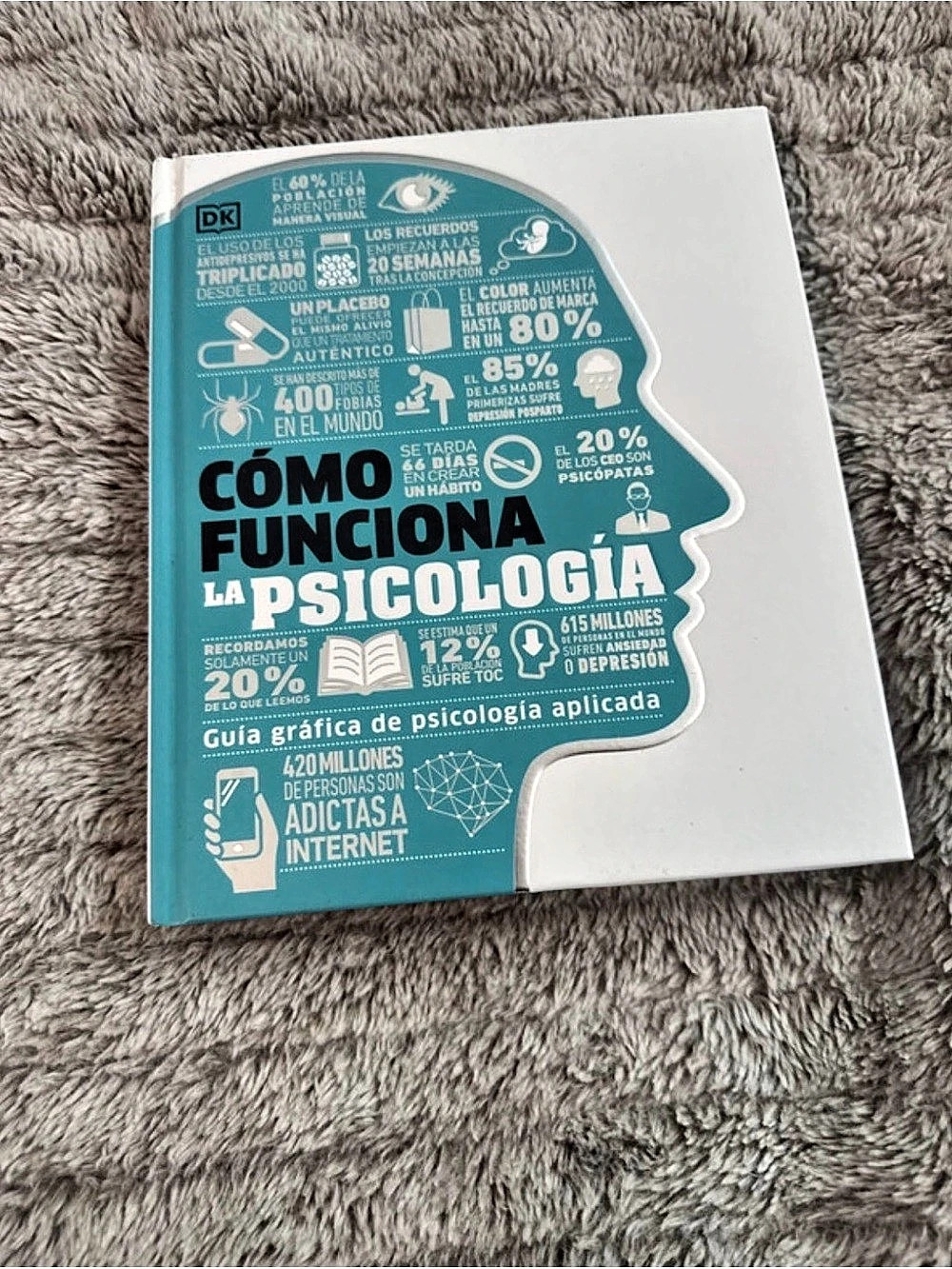 DK Cómo funciona la psicología Psychology Book Blue & White